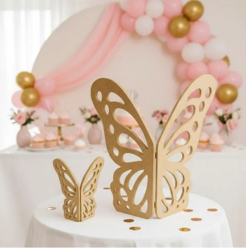 Painel Borboleta 60cm 35cm Decorativo Festa Dobrável Mdf