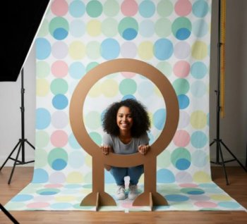 Painel arco mini redondo Smash decoração festa ensaio fotografico festa infantil