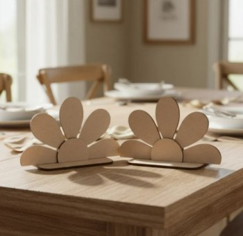 Kit 10 Flor Margarida De Mesa Enfeite Decoração Festa Em Mdf