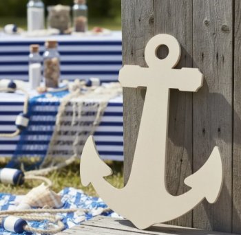 Painel Ancora 60 Cm Parede Enfeite Decoração Mdf Festa