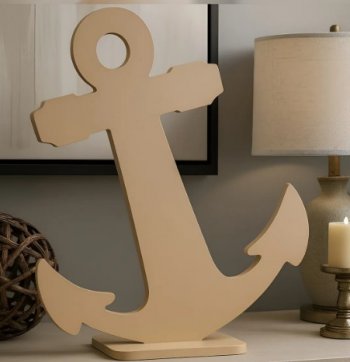 Ancora 60 cm altura com base de encaixe decoração festa em mdf