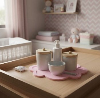 Kit higiene bebe nuvem menino menina