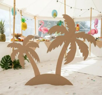 Painel coqueiros em mdf decoração festa desmontavel.